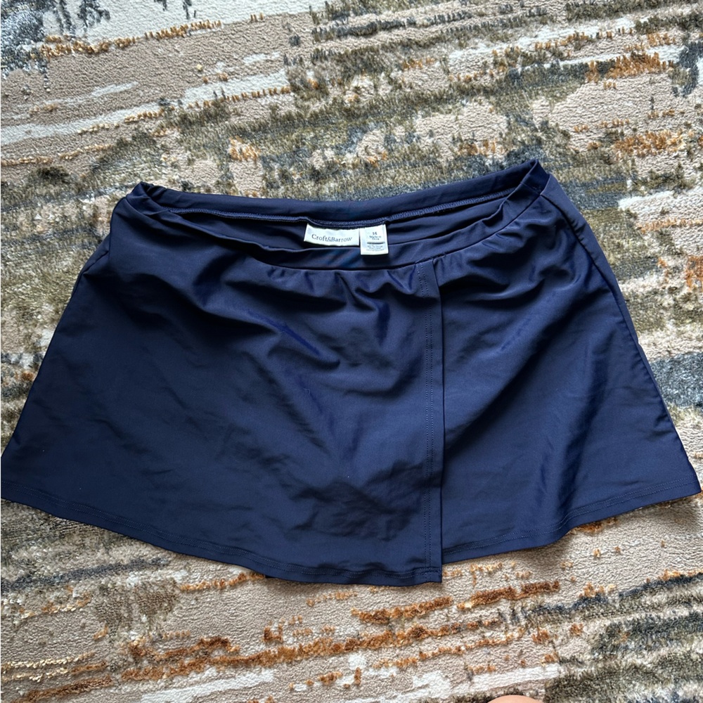 Croft & Barrow Dark Blue Micro Skort Size 14